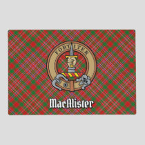 Clan MacAlister Crest over Tartan Placemat