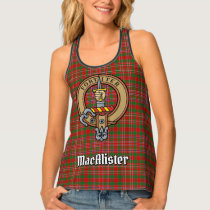 Clan MacAlister Crest over Tartan Tank Top