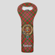 Clan MacAlister Crest over Tartan Wine Bag