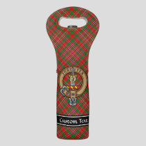 Clan MacAlister Crest over Tartan Wine Bag