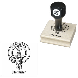 Clan MacAlister Crest Rubber Stamp
