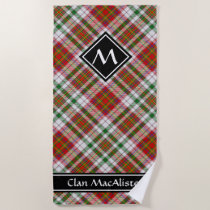 Clan MacAlister Dress Tartan Beach Towel