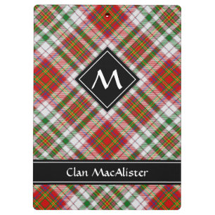 Clan MacAlister Dress Tartan Clipboard