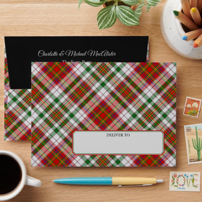 Clan MacAlister Dress Tartan Envelope (Desk)