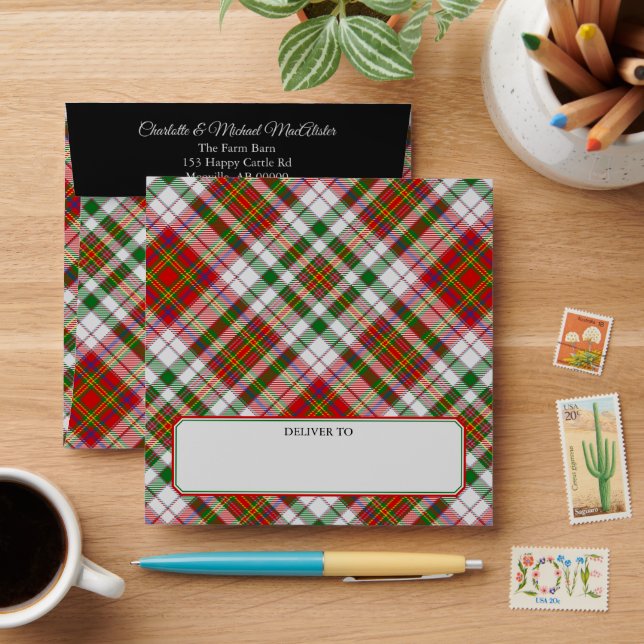 Clan MacAlister Dress Tartan Envelope (Desk)