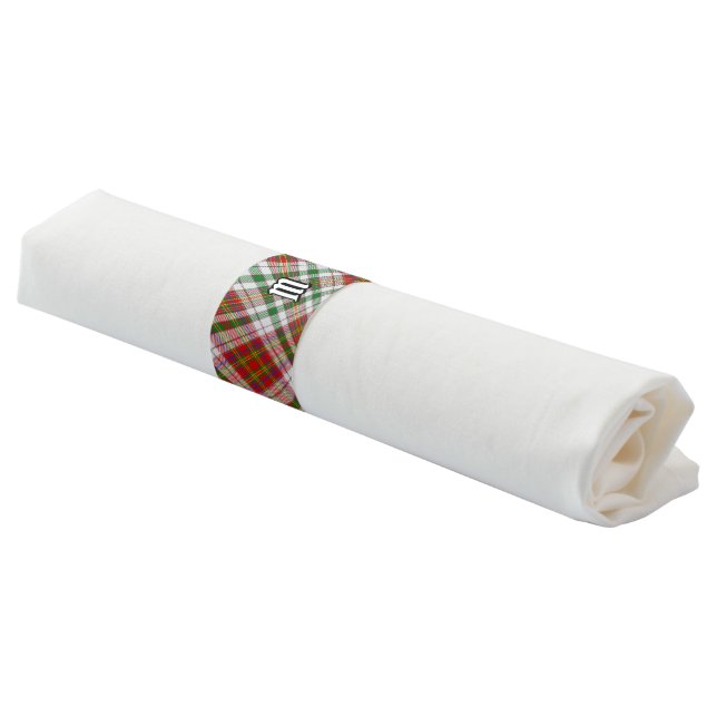 Clan MacAlister Dress Tartan Napkin Bands (Angled)