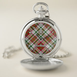 Clan MacAlister Dress Tartan Pocket Watch
