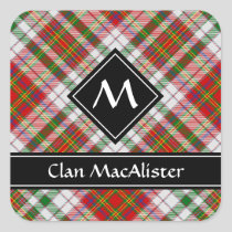 Clan MacAlister Dress Tartan Square Sticker
