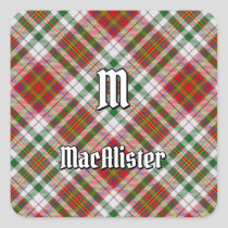Clan MacAlister Dress Tartan Square Sticker