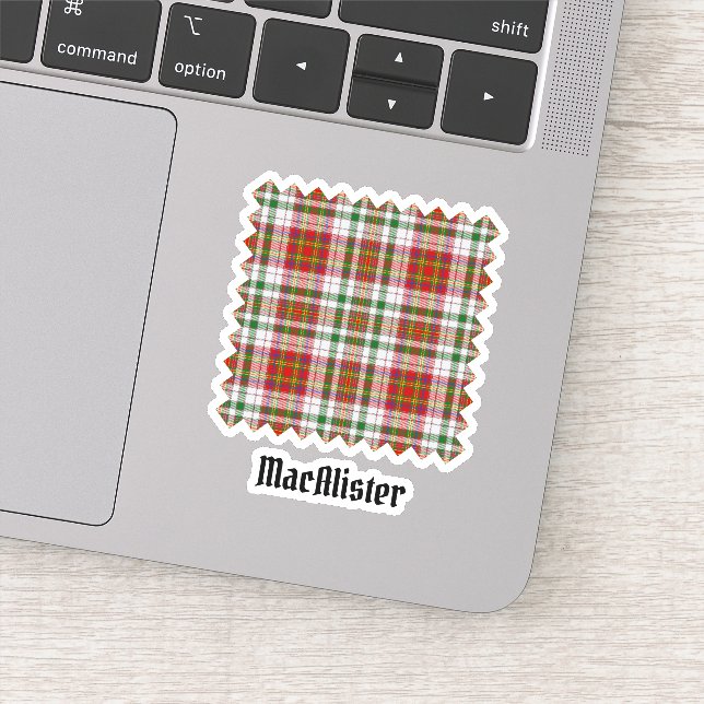 Clan MacAlister Dress Tartan Sticker (Detail)