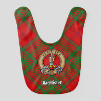 Clan MacAlister of Glenbarr Crest over Tartan Baby Bib