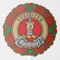 Clan MacAlister of Glenbarr Crest over Tartan Balloon