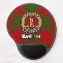 Clan MacAlister of Glenbarr Crest over Tartan Gel Mouse Pad