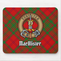 Clan MacAlister of Glenbarr Crest over Tartan Mouse Pad
