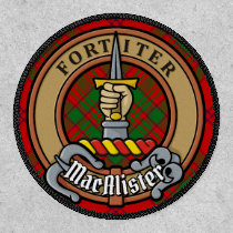 Clan MacAlister of Glenbarr Crest over Tartan Patch