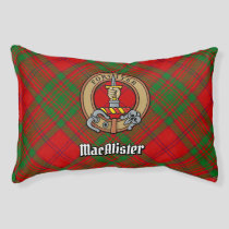 Clan MacAlister of Glenbarr Crest over Tartan Pet Bed