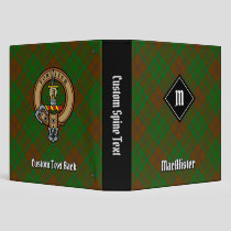 Clan MacAlister of Glenbarr Hunting Tartan 3 Ring Binder