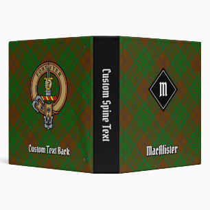 Clan MacAlister of Glenbarr Hunting Tartan 3 Ring Binder