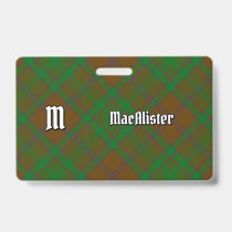 Clan MacAlister of Glenbarr Hunting Tartan Badge