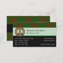 Clan MacAlister of Glenbarr Hunting Tartan Business Card