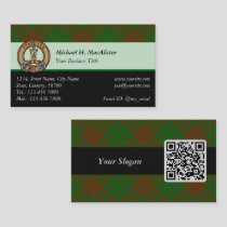Clan MacAlister of Glenbarr Hunting Tartan Business Card