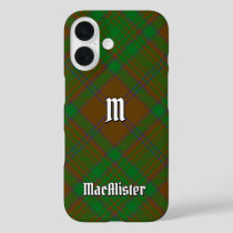 Clan MacAlister of Glenbarr Hunting Tartan iPhone 16 Case