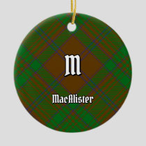 Clan MacAlister of Glenbarr Hunting Tartan Ceramic Ornament