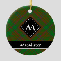 Clan MacAlister of Glenbarr Hunting Tartan Ceramic Ornament