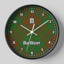 Clan MacAlister of Glenbarr Hunting Tartan Clock