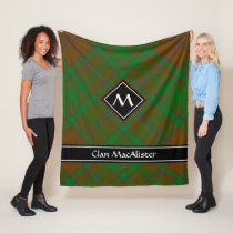 Clan MacAlister of Glenbarr Hunting Tartan Fleece Blanket