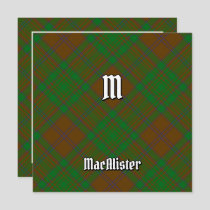 Clan MacAlister of Glenbarr Hunting Tartan Invitation