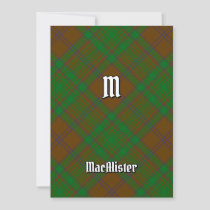 Clan MacAlister of Glenbarr Hunting Tartan Invitation