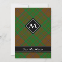 Clan MacAlister of Glenbarr Hunting Tartan Invitation