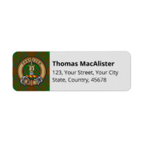 Clan MacAlister of Glenbarr Hunting Tartan Label