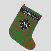 Clan MacAlister of Glenbarr Hunting Tartan Large Christmas Stocking