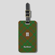 Clan MacAlister of Glenbarr Hunting Tartan Luggage Tag