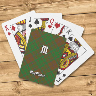 Clan MacAlister of Glenbarr Hunting Tartan Poker Cards