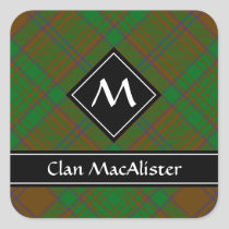 Clan MacAlister of Glenbarr Hunting Tartan Square Sticker