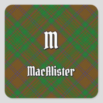 Clan MacAlister of Glenbarr Hunting Tartan Square Sticker