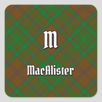 Clan MacAlister of Glenbarr Hunting Tartan Square Sticker