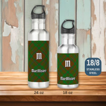 Clan MacAlister of Glenbarr Hunting Tartan Stainless Steel Water Bottle