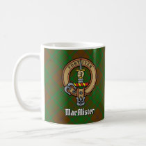 Clan MacAlister of Glenbarr over Hunting Tartan Coffee Mug