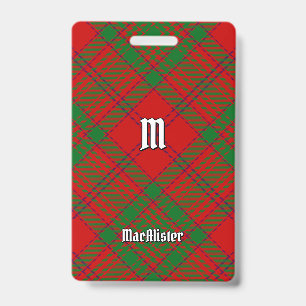 Clan MacAlister of Glenbarr Tartan Badge
