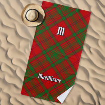 Clan MacAlister of Glenbarr Tartan Beach Towel