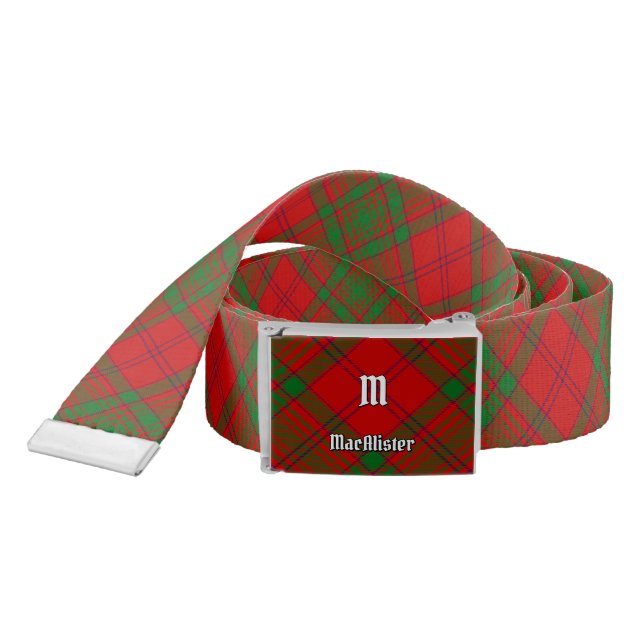 Clan MacAlister of Glenbarr Tartan Belt (Snake)