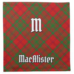 Clan MacAlister of Glenbarr Tartan Cloth Napkin