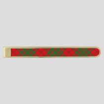 Clan MacAlister of Glenbarr Tartan Gold Finish Tie Bar