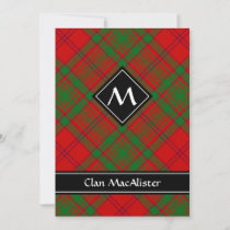 Clan MacAlister of Glenbarr Tartan Invitation