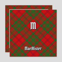 Clan MacAlister of Glenbarr Tartan Invitation