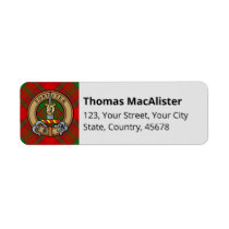 Clan MacAlister of Glenbarr Tartan Label